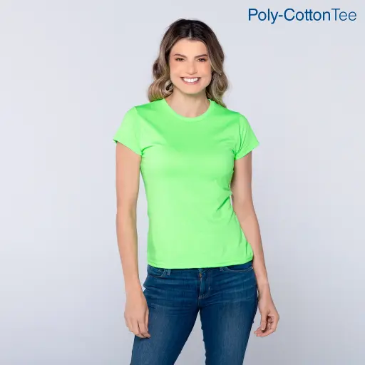 Women’s Crew Neck Short Sleeve Silhouette T-Shirt · 50% Cotton 50% Polyester