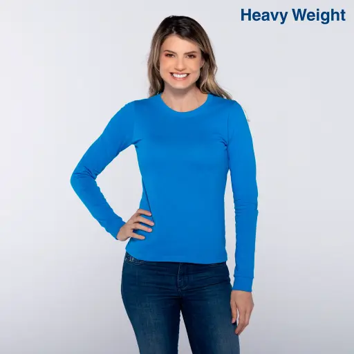 Women’s Crew Neck Long Sleeve Silhouette T-Shirt · 100% Cotton